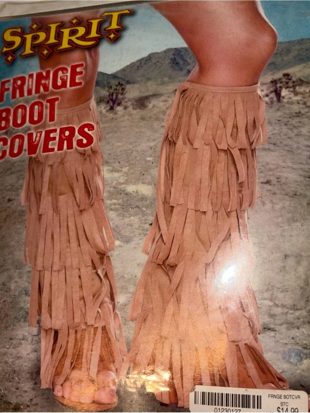 Spirit Halloween Layered Fringe Boot Covers hippie Boho one size BRAND NEW!